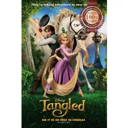 TANGLED 2010 DISNEY CARTOON OFFICIAL ART ORIGINAL MOVIE FILM PRINT PREMIUM POSTER