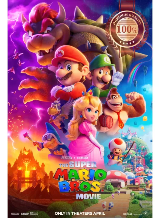 THE SUPER MARIO BROS MOVIE 2023 ORIGINAL OFFICIAL CINEMA PRINT PREMIUM POSTER THE SUPER MARIO BROS MOVIE 2023 ORIGINAL OFFICIAL CINEMA PRINT PREMIUM POSTER