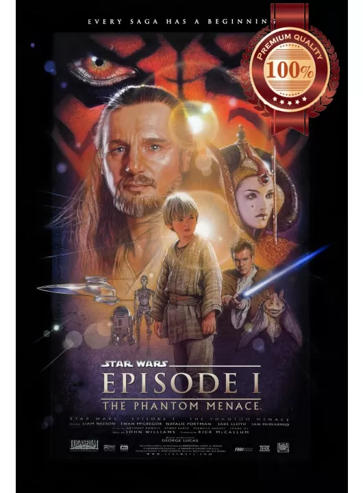 STAR WARS EP1 EPISODE 1 THE PHANTOM MENACE MOVIE ART PRINT PREMIUM POSTER STAR WARS EP1 EPISODE 1 THE PHANTOM MENACE MOVIE ART PRINT PREMIUM POSTER