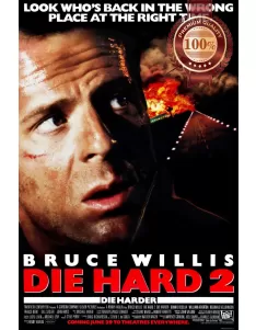 DIE HARD 2 1990 90s VERSION 2 ORIGINAL CINEMA MOVIE FILM PRINT PREMIUM POSTER
