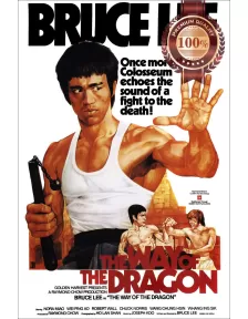 THE WAY OF THE DRAGON 70s BRUCE LEE ORIGINAL FILM MOVIE PRINT PREMIUM POSTER