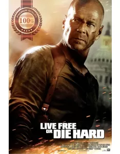 LIVE FREE OR DIE HARD 4 2007 ORIGINAL CINEMA MOVIE FILM PRINT PREMIUM POSTER