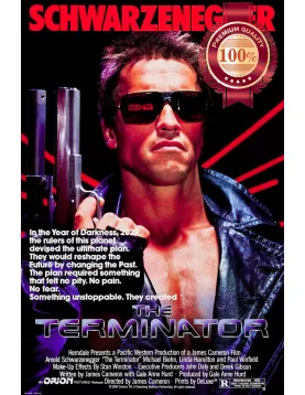 THE TERMINATOR ONE 1 1984 80s ORIGINAL OFFICIAL  MOVIE PRINT PREMIUM POSTER