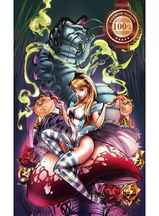 ALICE IN WONDERLAND STREET ART CATERPILLAR SMOKING SEXY PRINT PREMIUM POSTER ALICE IN WONDERLAND STREET ART CATERPILLAR SMOKING SEXY PRINT PREMIUM POSTER