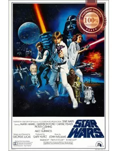 A NEW HOPE STAR WARS EP 4 IV ORIGINAL CINEMA MOVIE FILM PRINT PREMIUM POSTER