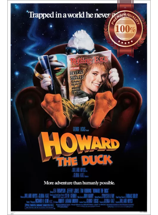 HOWARD THE DUCK 1986 80s ORIGINAL CINEMA MOVIE ART PRINT PREMIUM POSTER HOWARD THE DUCK 1986 80s ORIGINAL CINEMA MOVIE ART PRINT PREMIUM POSTER