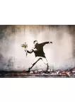 BANKSY FLOWER THROWER LOVE IS IN THE AIR ORIGINAL PHOTO PRINT PREMIUM POSTER BANKSY FLOWER THROWER LOVE IS IN THE AIR ORIGINAL PHOTO PRINT PREMIUM POSTER