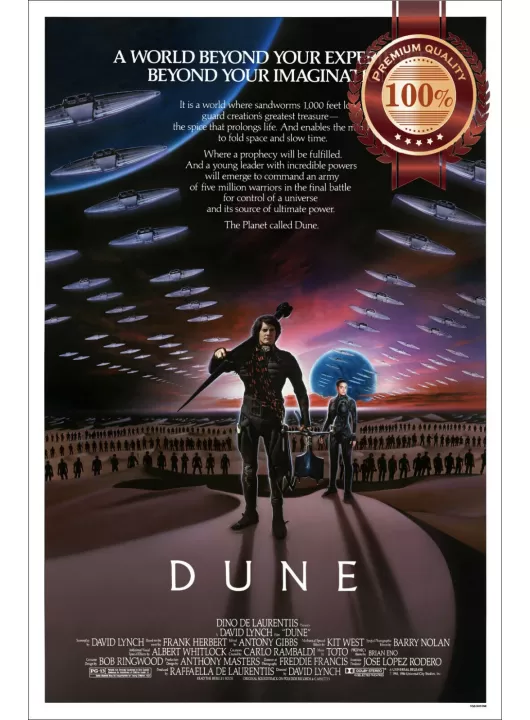 DUNE 1984 80s RETRO OFFICIAL ORIGINAL CINEMA FILM MOVIE PRINT PREMIUM POSTER DUNE 1984 80s RETRO OFFICIAL ORIGINAL CINEMA FILM MOVIE PRINT PREMIUM POSTER