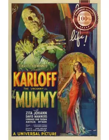 THE MUMMY 1932 30s KARLOFF ORIGINAL CINEMA MOVIE FILM PRINT PREMIUM POSTER