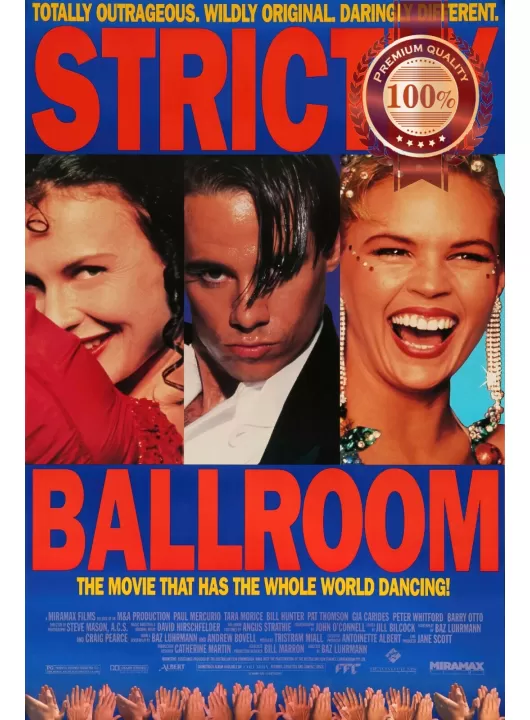 STRICTLY BALLROOM 1992 90s ORIGINAL OFFICIAL CINEMA MOVIE PRINT PREMIUM POSTER STRICTLY BALLROOM 1992 90s ORIGINAL OFFICIAL CINEMA MOVIE PRINT PREMIUM POSTER
