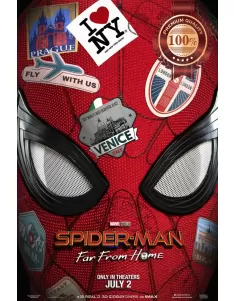 SPIDER-MAN FAR FROM HOME MASK ORIGINAL CINEMA MOVIE PRINT PREMIUM POSTER