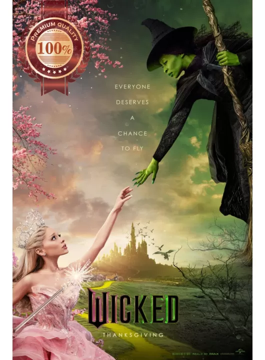 WICKED 2024 TEASER ORIGINAL MOVIE FILM CINEMA PRINT PREMIUM POSTER WICKED 2024 TEASER ORIGINAL MOVIE FILM CINEMA PRINT PREMIUM POSTER
