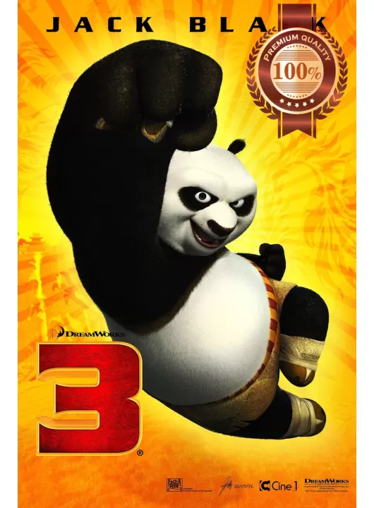 KUNG FU PANDA 3 THREE PUNCH MOVIE FILM ORIGINAL CINEMA PRINT PREMIUM POSTER KUNG FU PANDA 3 THREE PUNCH MOVIE FILM ORIGINAL CINEMA PRINT PREMIUM POSTER