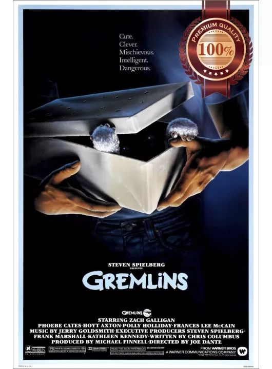 GREMLINS 1984 80s OFFICIAL ORIGINAL CINEMA ART MOVIE FILM PRINT PREMIUM POSTER GREMLINS 1984 80s OFFICIAL ORIGINAL CINEMA ART MOVIE FILM PRINT PREMIUM POSTER