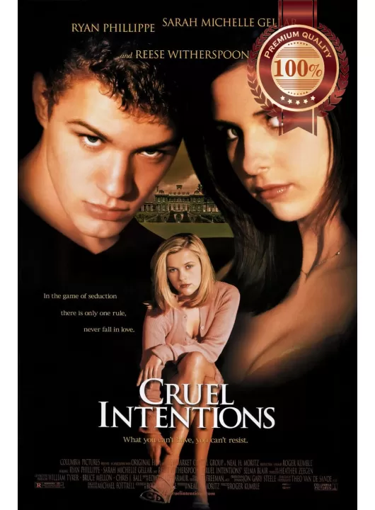 CRUEL INTENTIONS 1999 90s ORIGINAL CINEMA MOVIE PRINT PREMIUM POSTER CRUEL INTENTIONS 1999 90s ORIGINAL CINEMA MOVIE PRINT PREMIUM POSTER