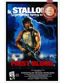 RAMBO FIRST BLOOD VERSION 2 ORIGINAL CINEMA FILM MOVIE PRINT PREMIUM POSTER